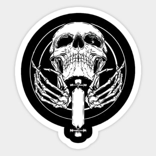 Skate Skull Sticker